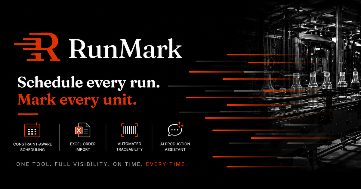 RunMark production scheduling software